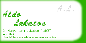 aldo lakatos business card